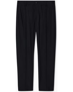 Emporio Armani Pantalon En Jersey Technique Micro Texturé À Effet 3D - Noir