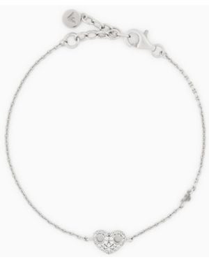 Emporio Armani Sterling Heart Bracelet - White