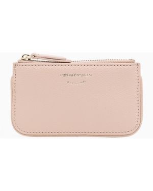 Emporio Armani Deer-Print Leather Coin Purse - Pink
