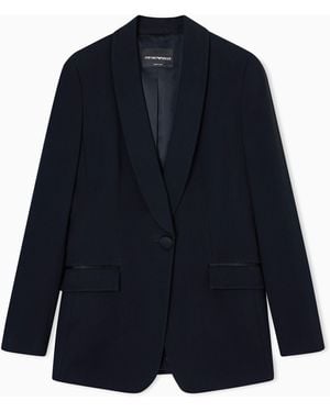 Emporio Armani Satin Blazer - Black