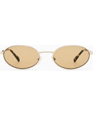 Emporio Armani Oval Sunglasses - Natural