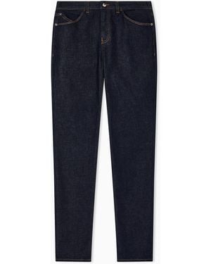 Emporio Armani Stretch Jeans Essential With Five Pockets And A Skinny Leg - Blue