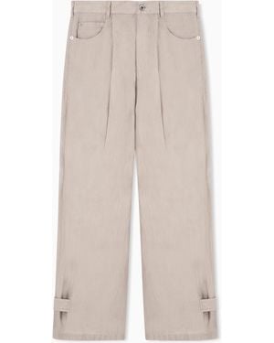 Emporio Armani J4E Relaxed-Fit Linen Trousers - Grey