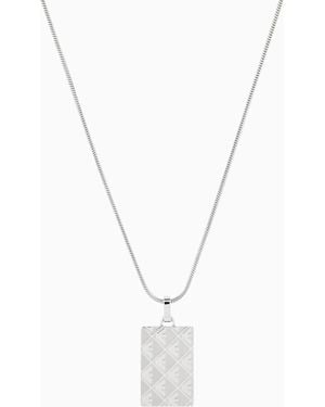 Emporio Armani Stainless Steel Dog Tag Necklace - Metallic