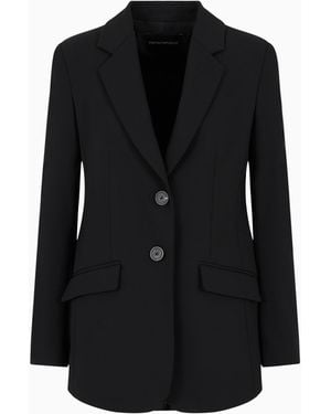 Emporio Armani Jacket With Lapels - Black