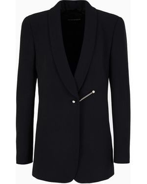 Emporio Armani Jacket With Collar - Blue