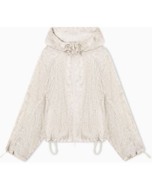 Emporio Armani Hooded Blouson - White