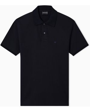 Emporio Armani Slim-Fit Piqué Polo Shirt - Black