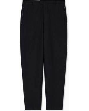 Emporio Armani Technical Fabric Pants in Black for Men | Lyst