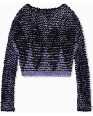 Emporio Armani Maglione Cropped - Blu