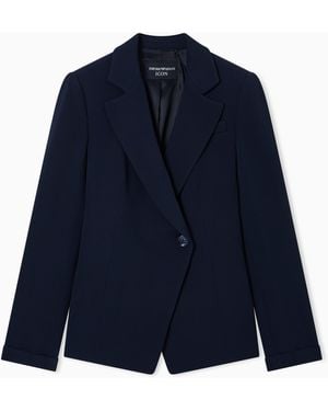 Emporio Armani Icon Single-Breasted Jacket - Blue