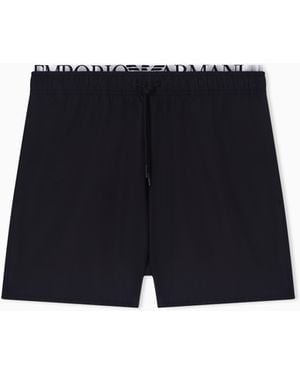 Emporio Armani Costume Shorts Logoband Asv - Blu