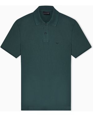 Emporio Armani Slim-Fit Piqué Polo Shirt - Green