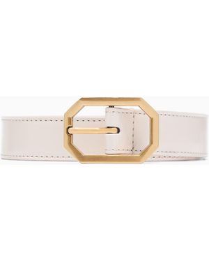 Emporio Armani Belt With Buckle - White