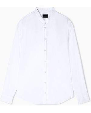 Emporio Armani Shirt With Guru Collar - White