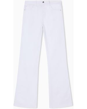 Emporio Armani J47 Mid-Rise Flared-Hem Jeans - White