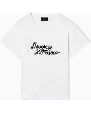 Emporio Armani Logo Cotton T-Shirt - White