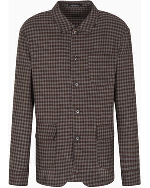 Emporio Armani Giacca Camicia - Marrone