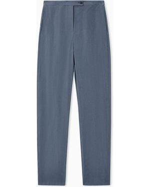 Emporio Armani Washed Modal Twill Pants - Blue