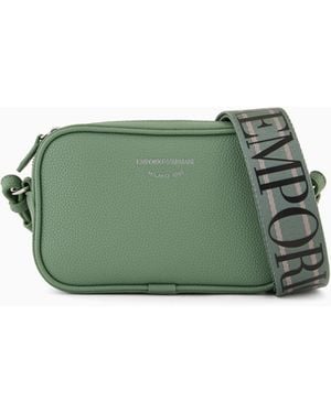 Emporio Armani Deer-Print Camera Case With Shoulder Strap - Green