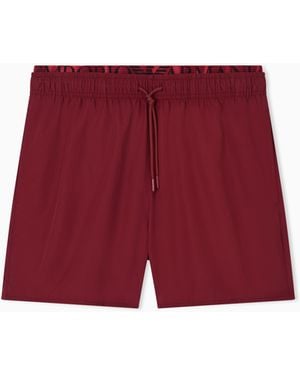 Emporio Armani Costume Shorts Logoband Asv - Rosso