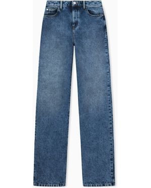 Emporio Armani Straight-Leg Five-Pocket Denim Jeans With A Vintage Look - Blue