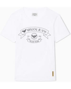 Emporio Armani Armani Jeans Jersey T-Shirt With Print - White