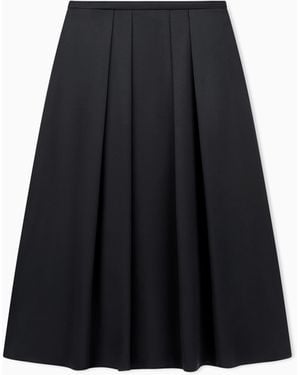 Emporio Armani Falda Plisada En Crepé De Satén Cápsula San Valentín - Negro