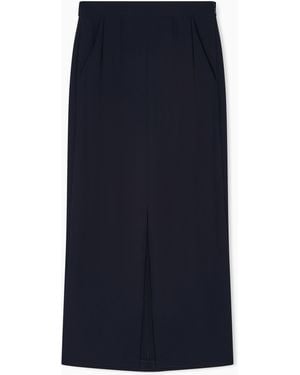 Emporio Armani Long Skirt With Pleats - Blue