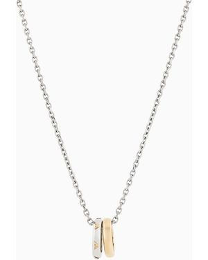 Emporio Armani Two-Tone Stainless Steel Pendant Necklace - Metallic