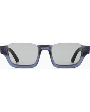 Emporio Armani Sonnenbrille Mit Rechteckiger Fassung Für Herren - Weiß