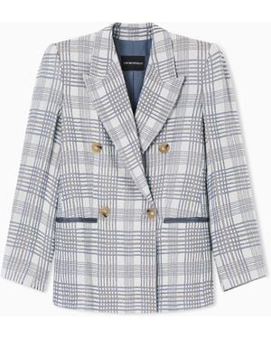 Emporio Armani Double-Breasted Blazer - Gray