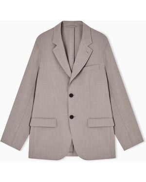 Emporio Armani Single-Breasted Jacket - Grey