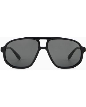 Emporio Armani Aviator Sunglasses - Black