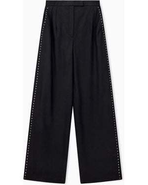 Emporio Armani Wide-Leg Trousers - Blue