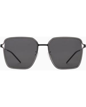 Emporio Armani Asian-Fit Square Sunglasses - Gray