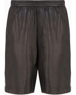 Emporio Armani Elasticated-Waist Bermuda Shorts - Gray