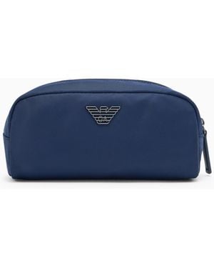 Emporio Armani Estuche De Maquillaje De Nailon Reciclado Asv - Azul