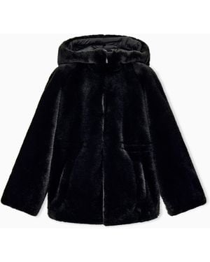 Emporio Armani Caban Coat - Black