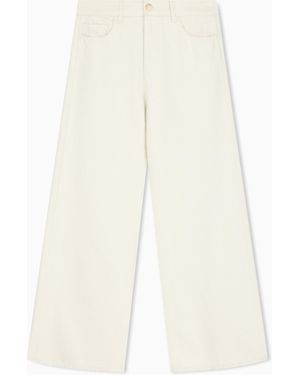 Emporio Armani Regular Fit Five-Pocket Trousers - White