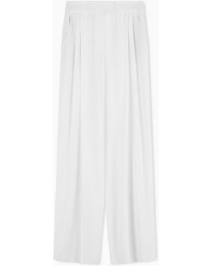 Emporio Armani Wide Leg Trousers - White