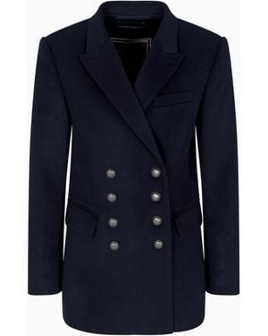 Emporio Armani Double-Breasted Blazer - Blue