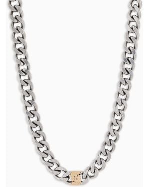 Emporio Armani Two-Tone Stainless Steel Chain Necklace - Metallic