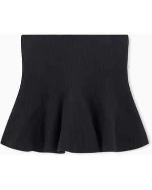 Emporio Armani Knitted Bandeau Top - Black