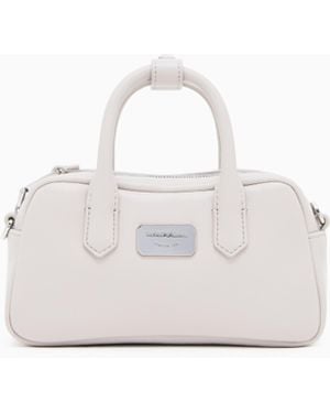 Emporio Armani Minibolso Baúl De Piel Suave - Blanco