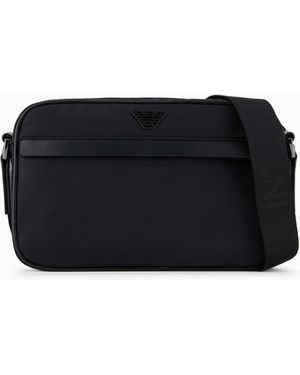 Emporio Armani Asv Recycled Nylon Shoulder Bag - Black