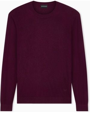 Emporio Armani Silk And Cashmere Jumper - Purple