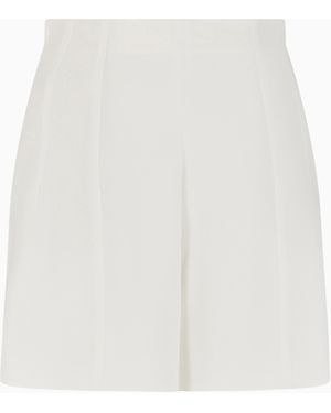 Emporio Armani Icon Triacetate Fabric Shorts - White