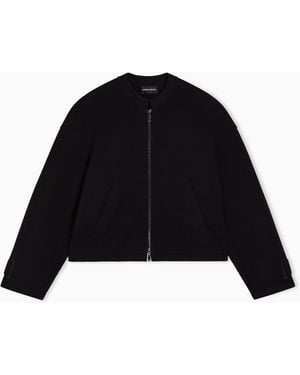 Emporio Armani Double Stretch Jersey Blouson - Black