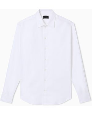 Emporio Armani Armure Fabric Shirt - White
